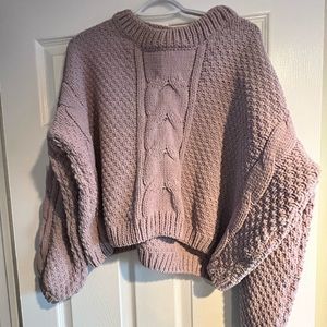 Free People Chunky Crop Sweater